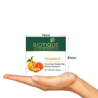Biotique Vitamin C Correcting and Brightening Non Greasy Face Cream, 50g & Biotique Bio Rose Pore Tightening Toner With Himalayan Water For All Skin Type 120 Ml